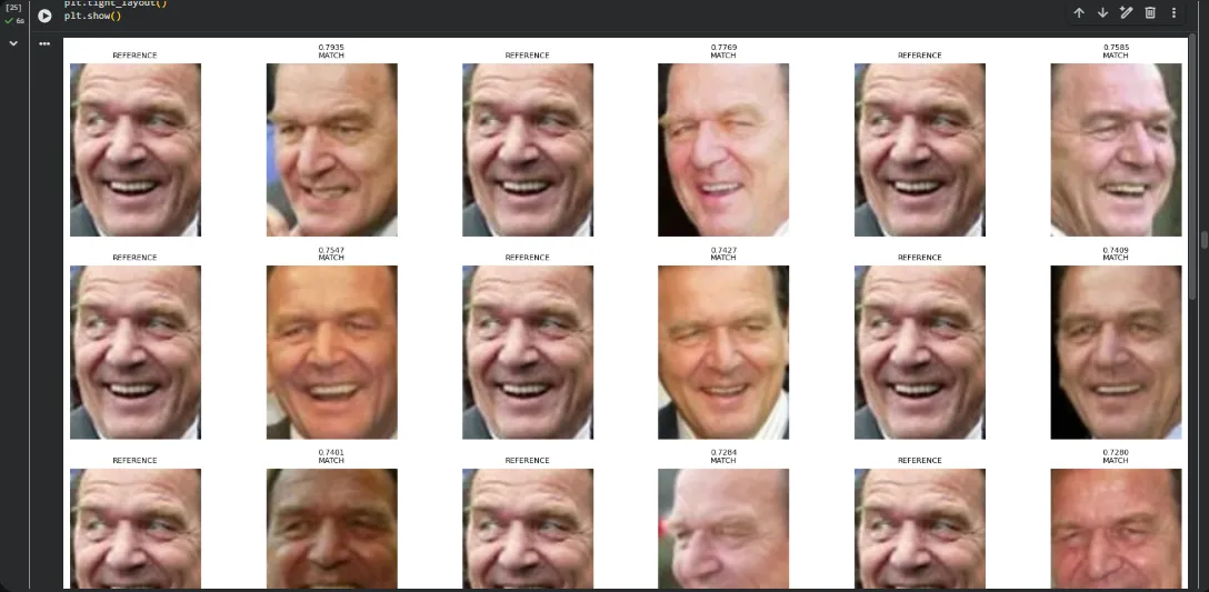 Facial Recognition API screenshot