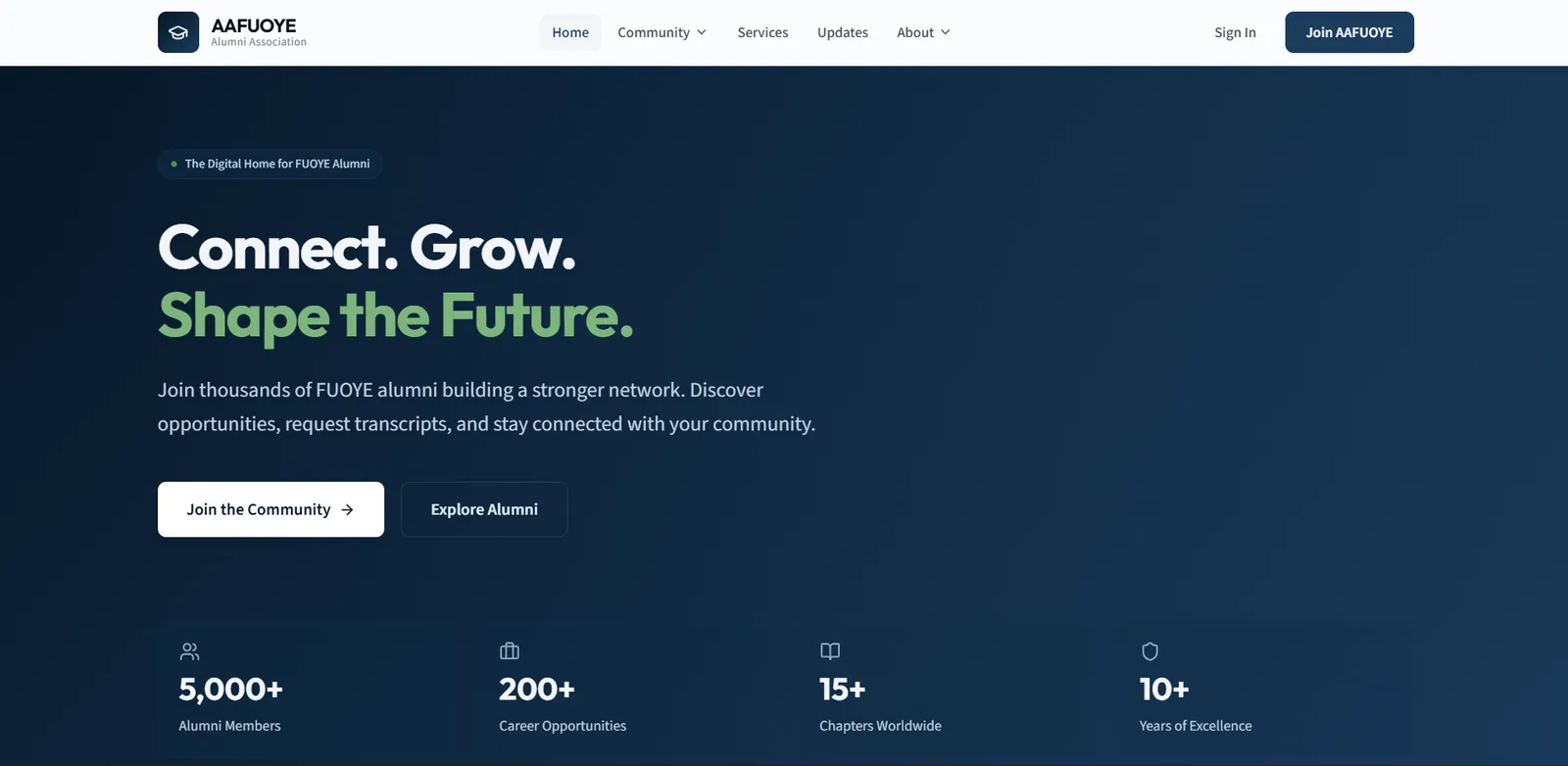 FUOYE Alumni screenshot