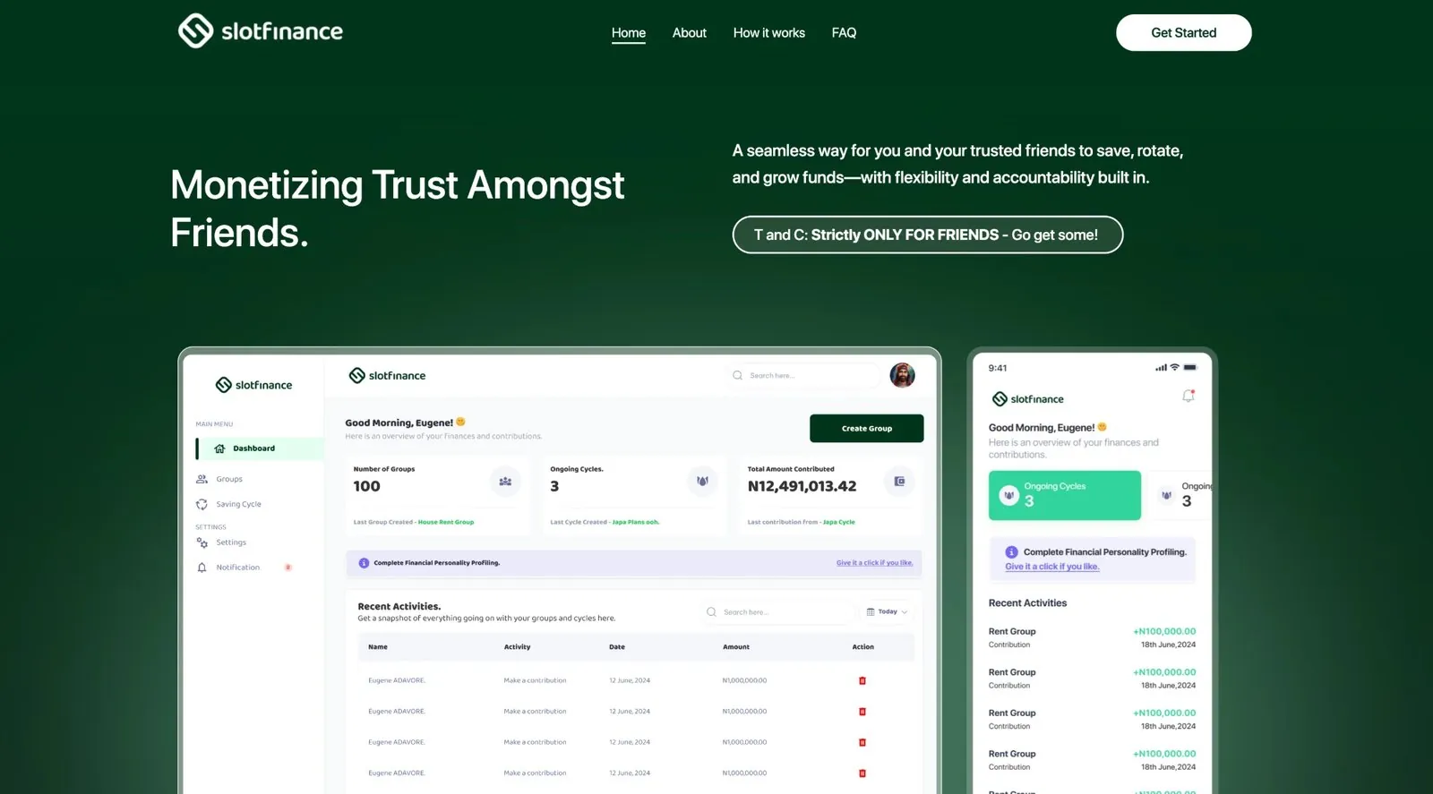 SlotFinance screenshot